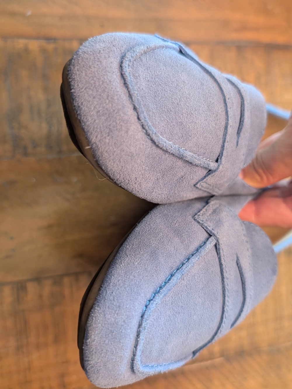 Talbots Suede Penny Loafers in Periwinkle Blue - Picture 6 of 7